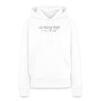 J’aime jouer dans la terre - jardinage - Sweat à capuche Premium bio Femme - blanc - Devant - Julia (174cm)