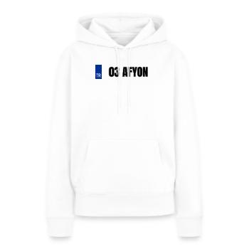 03 Afyon Kennzeichen | Türkisches Kennzeichen - Frauen Premium Bio Hoodie - Weiß - Vorne - Julia (174cm)
