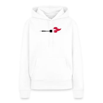 dart dartpfeil - Frauen Premium Bio Hoodie - Weiß - Vorne - Julia (174cm)