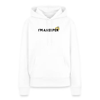 Engagement-Design - Frauen Premium Bio Hoodie - Weiß - Vorne - Julia (174cm)