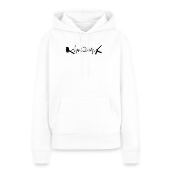 Pflaster-Cardio-Hartschlag - Frauen Premium Bio Hoodie - Weiß - Vorne - Julia (174cm)