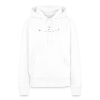 T-Shirt Lama pour Femme Ce n’est pas mon problème - Sweat à capuche Premium bio Femme - blanc - Devant - Julia (174cm)