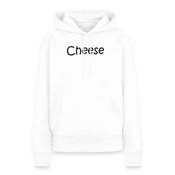fromage - Sweat à capuche Premium bio Femme - blanc - Devant - Julia (174cm)