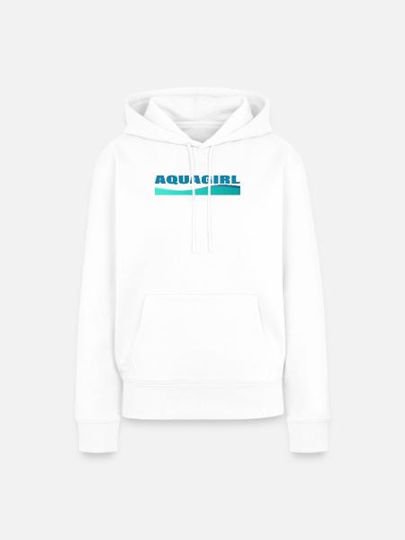 AQUAGIRL - Frauen Premium Bio Hoodie - Weiß