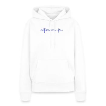 Rendsburger Hochbrücke – Urban Scribble Art Design - Frauen Premium Bio Hoodie - Weiß - Vorne - Julia (174cm)