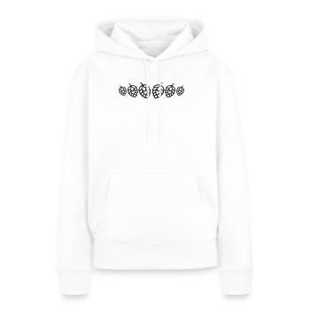 Hopfen Knospen Gerste Symbol - Frauen Premium Bio Hoodie - Weiß - Vorne - Julia (174cm)
