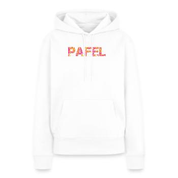 Pafel - Sweat à capuche Premium bio Femme - blanc - Devant - Julia (174cm)