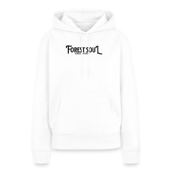 Esprit libre d’âme de la forêt - Sweat à capuche Premium bio Femme - blanc - Devant - Julia (174cm)