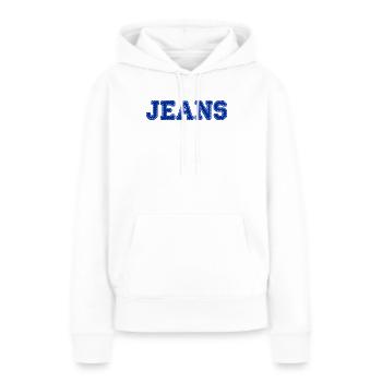 JEANS - Sweat à capuche Premium bio Femme - blanc - Devant - Julia (174cm)
