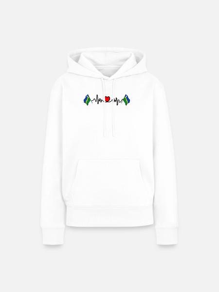 Herzfrequenz-Cardio für die Provinz Flevoland - Frauen Premium Bio Hoodie - Weiß