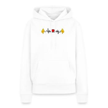 Herzfrequenz-Cardio für New Mexico - Frauen Premium Bio Hoodie - Weiß - Vorne - Julia (174cm)