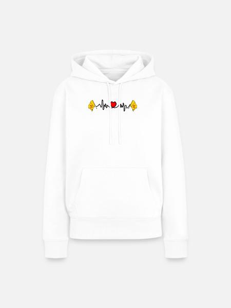 Herzfrequenz-Cardio für New Mexico - Frauen Premium Bio Hoodie - Weiß