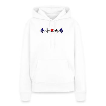 Herzfrequenz-Cardio für New Hampshire - Frauen Premium Bio Hoodie - Weiß - Vorne - Julia (174cm)