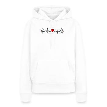 Herzfrequenz-Cardio für West Virginia - Frauen Premium Bio Hoodie - Weiß - Vorne - Julia (174cm)