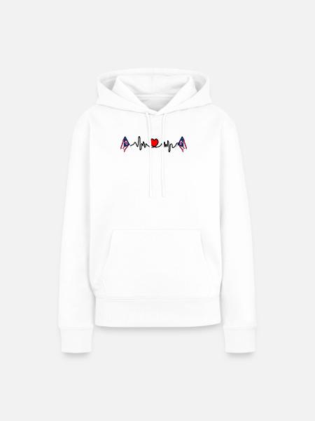 Herzfrequenz-Cardio für Ohio - Frauen Premium Bio Hoodie - Weiß