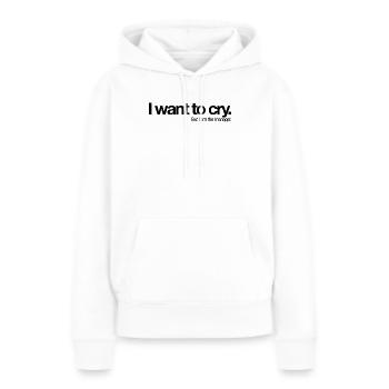 Abstrakte Farbexplosion auf Leinwand - Frauen Premium Bio Hoodie - Weiß - Vorne - Julia (174cm)