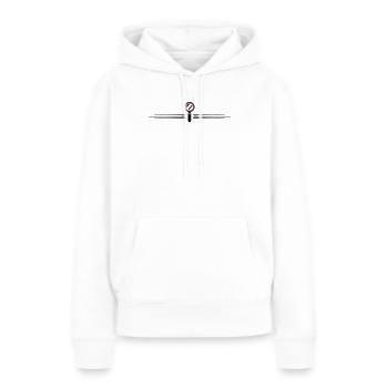 Lupe Symbol Linie - Frauen Premium Bio Hoodie - Weiß - Vorne - Julia (174cm)