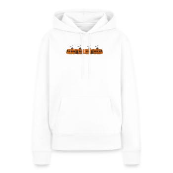 Straßenbahn - Frauen Premium Bio Hoodie - Weiß - Vorne - Julia (174cm)