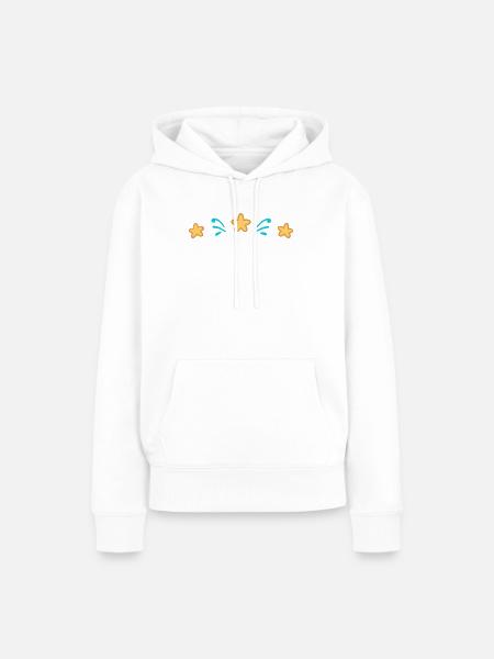 Aqua Star Splitter - Frauen Premium Bio Hoodie - Weiß