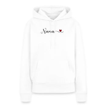 Mémé - Sweat à capuche Premium bio Femme - blanc - Devant - Julia (174cm)
