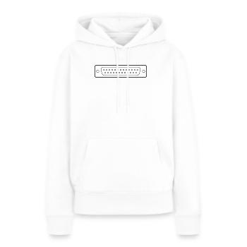 Connecteur DB 25 Parallèle, imprimante - Sweat à capuche Premium bio Femme - blanc - Devant - Julia (174cm)