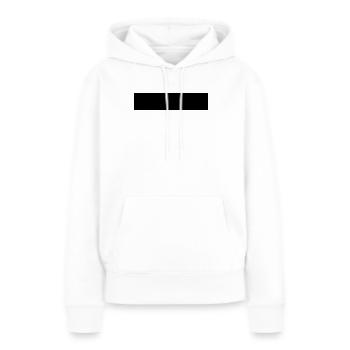 Rectangle - Sweat à capuche Premium bio Femme - blanc - Devant - Julia (174cm)