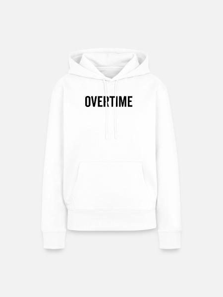 Überstunden - Frauen Premium Bio Hoodie - Weiß