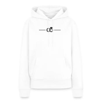 Alliances - Sweat à capuche Premium bio Femme - blanc - Devant - Julia (174cm)
