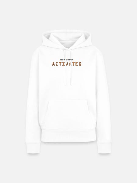 Ruhendes Hexengesicht aktiviert - Frauen Premium Bio Hoodie - Weiß