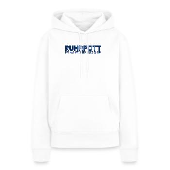 Ruhrpott - Dat hat wat mittn Herz zu tun - Zeche - Frauen Premium Bio Hoodie - Weiß - Vorne - Julia (174cm)