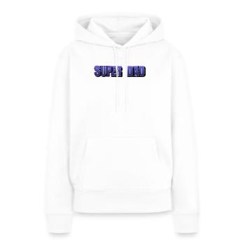 Schriftzug Super Dad für den besten Vater - Frauen Premium Bio Hoodie - Weiß - Vorne - Julia (174cm)