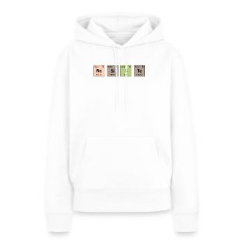 Widersteht in periodischen Elementen - Frauen Premium Bio Hoodie - Weiß - Vorne - Julia (174cm)