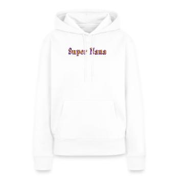 super nana - Sweat à capuche Premium bio Femme - blanc - Devant - Julia (174cm)