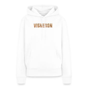 Vigneron – Typographie en bouchons de vin - Sweat à capuche Premium bio Femme - blanc - Devant - Julia (174cm)