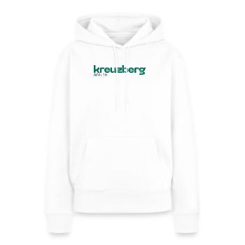 Berlin Kreuzberg - Un design simple et beau - Sweat à capuche Premium bio Femme - blanc - Devant - Julia (174cm)