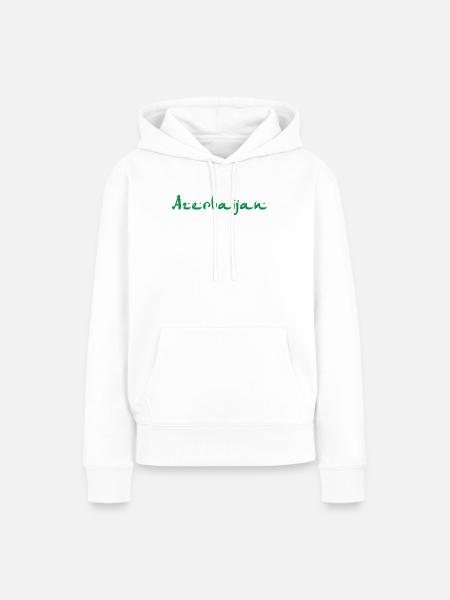Azerbaijan Aserbaidschan - Frauen Premium Bio Hoodie - Weiß