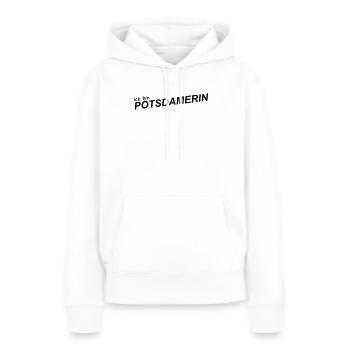 JE SUIS DE POTSDAM - Sweat à capuche Premium bio Femme - blanc - Devant - Julia (174cm)