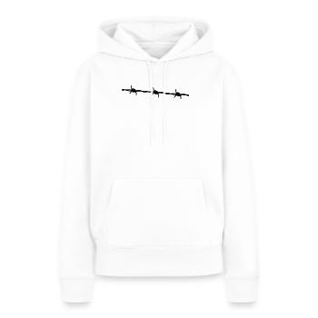 Stacheldraht Motiv – Freiheit & Abwehr im Politik - Frauen Premium Bio Hoodie - Weiß - Vorne - Julia (174cm)