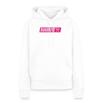 Ruhrpott - Ruhr Pott - Zeche - Zollverein - NRW - Sweat à capuche Premium bio Femme - blanc - Devant - Julia (174cm)