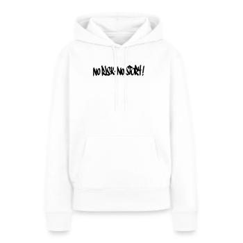 Pas de risque, pas de devise de l’histoire - Sweat à capuche Premium bio Femme - blanc - Devant - Julia (174cm)