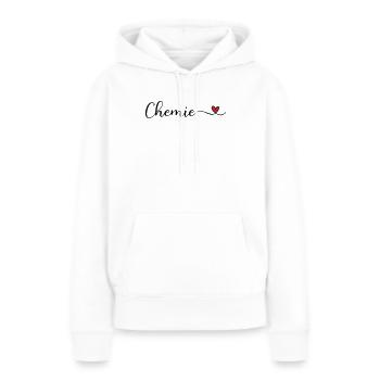 Chemie - Frauen Premium Bio Hoodie - Weiß - Vorne - Julia (174cm)