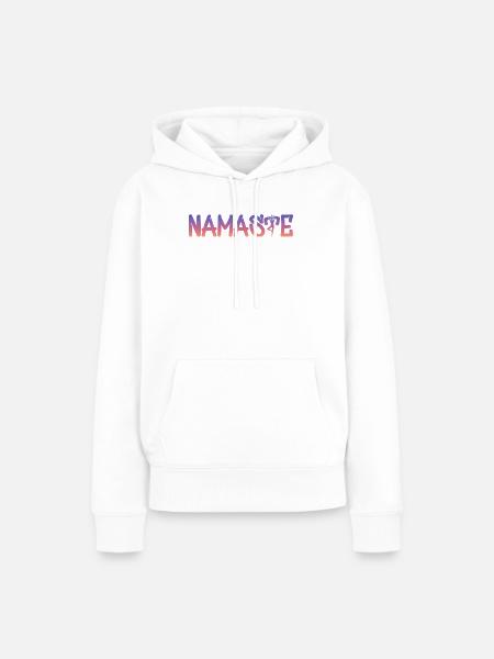 Namaste Yoga Schrift - Frauen Premium Bio Hoodie - Weiß