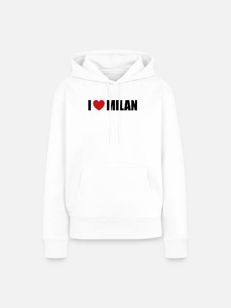 I Love Milan Italien - Frauen Premium Bio Hoodie - Weiß