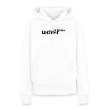 Fille préférée - Sweat à capuche Premium bio Femme - blanc - Devant - Julia (174cm)