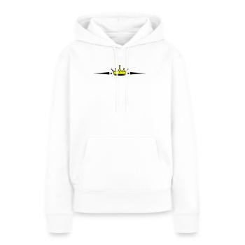Élément de la couronne - Sweat à capuche Premium bio Femme - blanc - Devant - Julia (174cm)