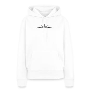 Élément de la couronne - Sweat à capuche Premium bio Femme - blanc - Devant - Julia (174cm)