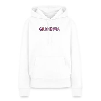 Cadeau de tendance de design de couture vintage pour grand-mère - Sweat à capuche Premium bio Femme - blanc - Devant - Julia (174cm)