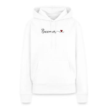 Boomer Heart Typografie-Geschenk - Frauen Premium Bio Hoodie - Weiß - Vorne - Julia (174cm)
