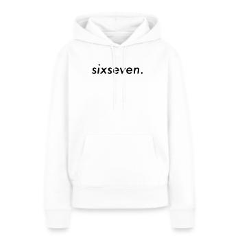 Six-seven - Frauen Premium Bio Hoodie - Weiß - Vorne - Julia (174cm)