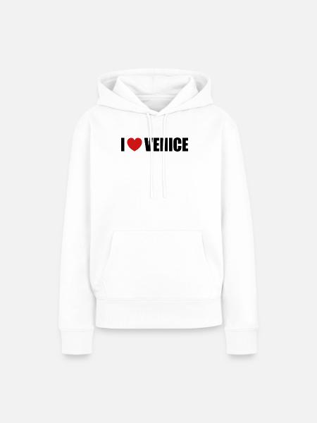 I love Venice Italien - Frauen Premium Bio Hoodie - Weiß